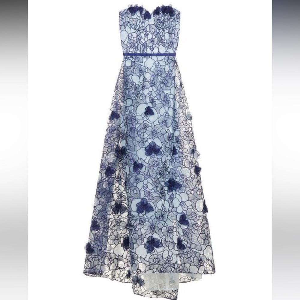 Never used- Marchesa Notte Dress - Floral aplique NWT